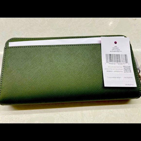 Original Kate Spade Large Wallet- Olive Green - Picture 3 of 5
